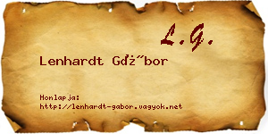 Lenhardt Gábor névjegykártya